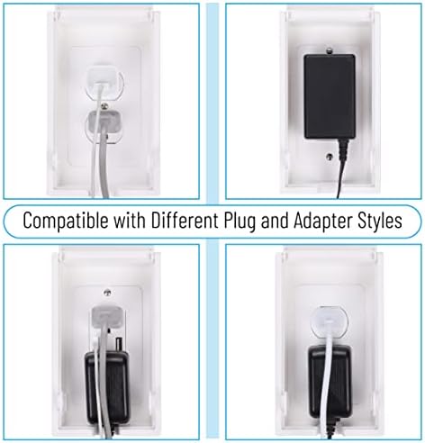 Bates Choice child safety box installed over plugged in cord