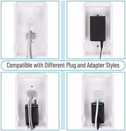 Bates Choice child safety box installed over plugged in cord