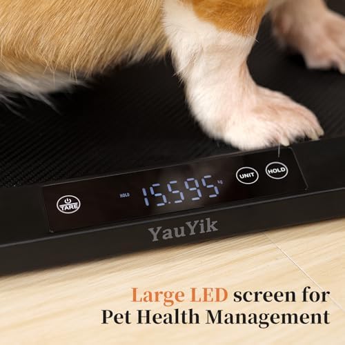 YauYik zero tare function demonstration with a blanket on the pet scale.