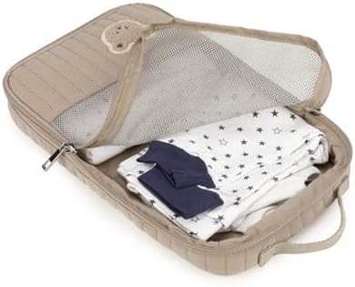 Momigo waterproof mini hanging bag showing dual zippers