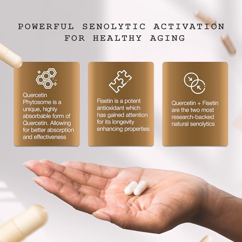Omre Senolytic Supplement 60 count bottle side profile