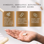 Omre Senolytic Supplement 60 count bottle side profile