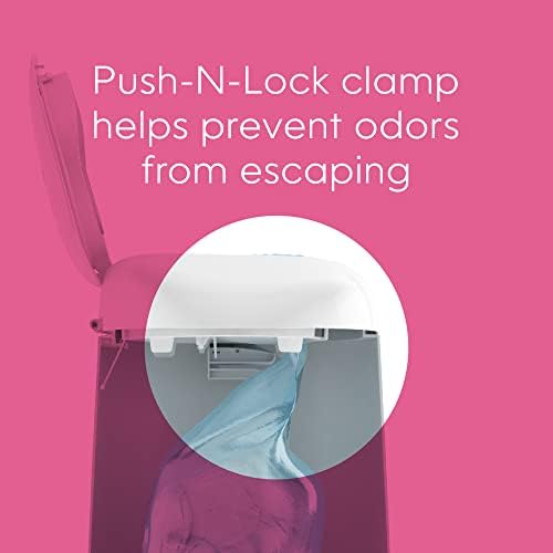 Diaper Genie Expressions baby diaper pail lid and clamp detail