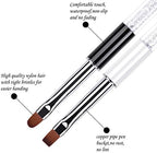 Top-down angle of the dual-shape Ycyan gel brushes for polygel application