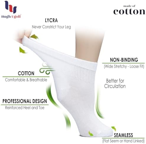 Hugh Ugoli non-binding loose fit socks for edema relief