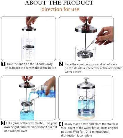 Gusnilo barber tool sterilizer jar with lid removed