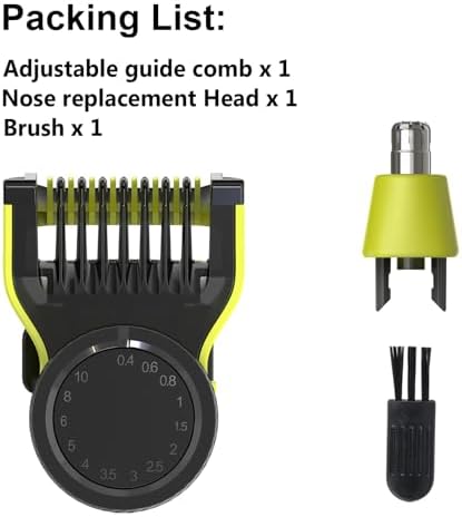 Side perspective of the three hundred sixty degree rotating nose trimmer head replacement blade attachment