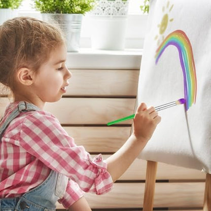Durable rust proof ferrules and soft pig bristles of the children art tools