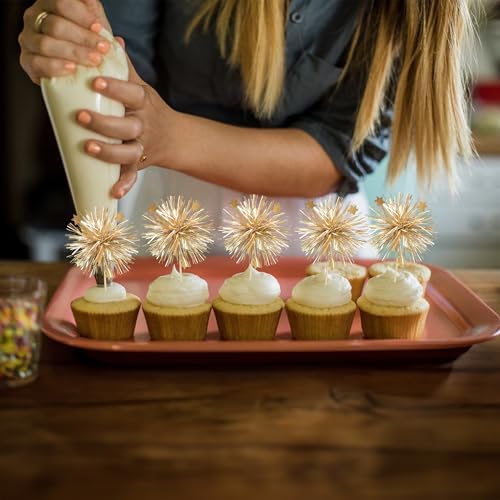 High quality food grade wooden sticks attached to gold paper tinsel