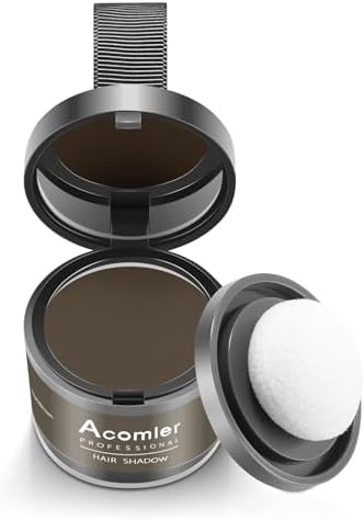 Acomler dark brown hairline shadow powder compact open