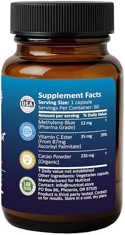 Nutricel Blue Boost vegetarian capsules close up view