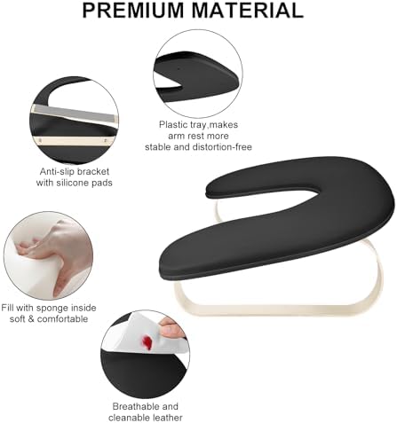 Nail technician using Wenxintek arm rest for professional manicure