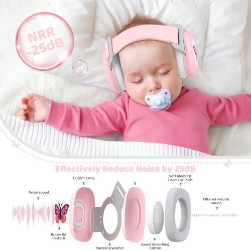 YomauiYee infant earmuffs demonstrating adjustable strap feature