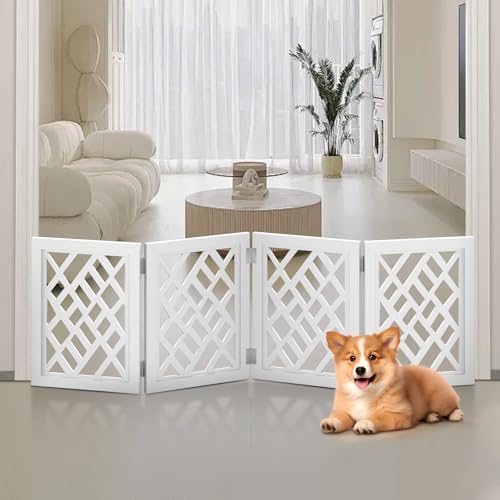 YORWHIN adjustable pet barrier extended fully across a wide hallway opening