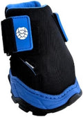 EasyCare Easyboot Rx2 horse hoof therapy boot front view featuring blue sole and black upper