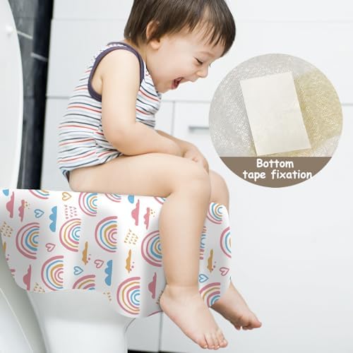 Peyazoco pink rainbow toddler seat liners individually wrapped for travel convenience