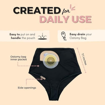 Authentic SIIL ostomy pouch holder underwear for discreet everyday wear