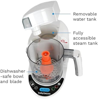 Demonstration of filling the included reusable food pouches using the Baby Brezza plastic funnel set