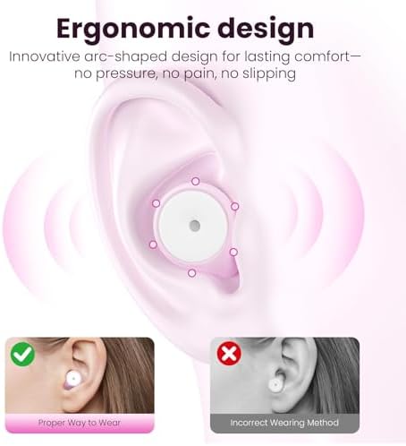 OSOF reusable earplugs kit displaying four pairs of interchangeable silicone eartips neatly organized