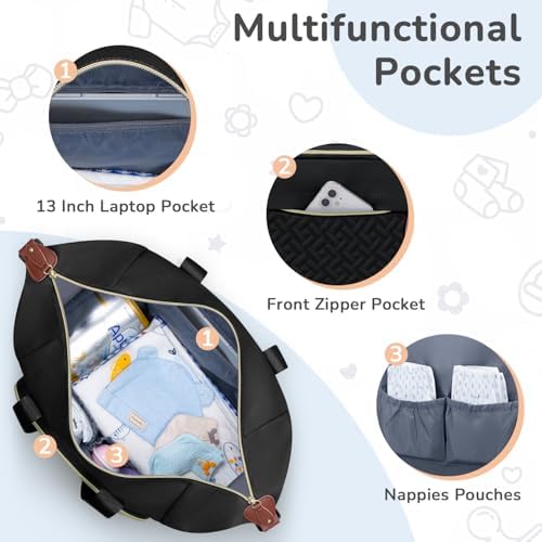 Tenot baby bag showing back luggage sleeve feature