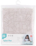 Bumkins baby mess mat spread out on the grass for outdoor toddler playtime
