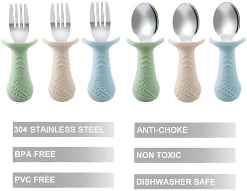 Close up of PandaEar toddler spoon and fork safety guard