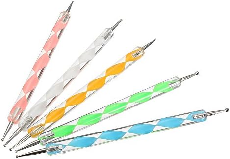 Five piece acrylic handle stylus set for craft projects