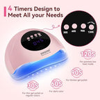 Jodsone portable gel nail dryer showing LED light beads