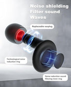 Premium soft touch silicone earplugs for study focus and travel noise cancellation