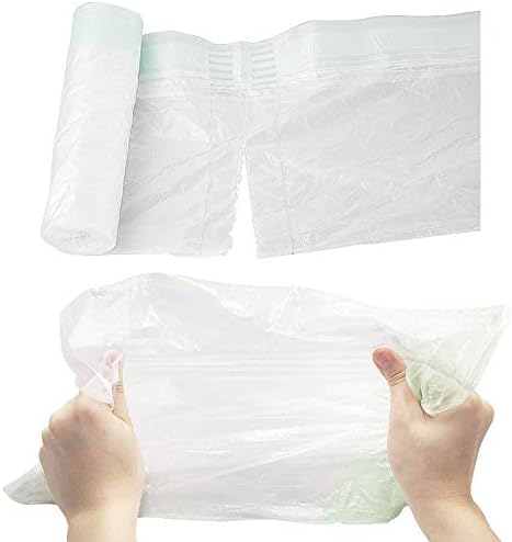 Thick tear resistant baby bedpan liner bag showing durable material strength