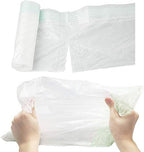 Thick tear resistant baby bedpan liner bag showing durable material strength