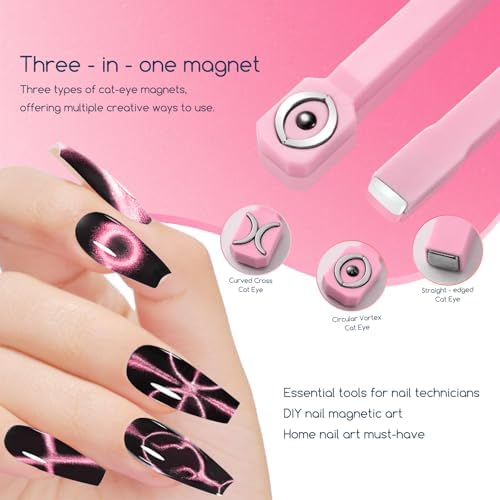 Using Premium Cosmetic cat eye magnet on gel polish
