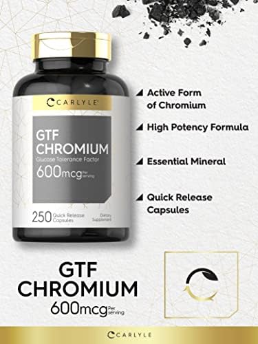 Quick release capsules from Carlyle non-GMO formula displayed next to the black supplement bottle.