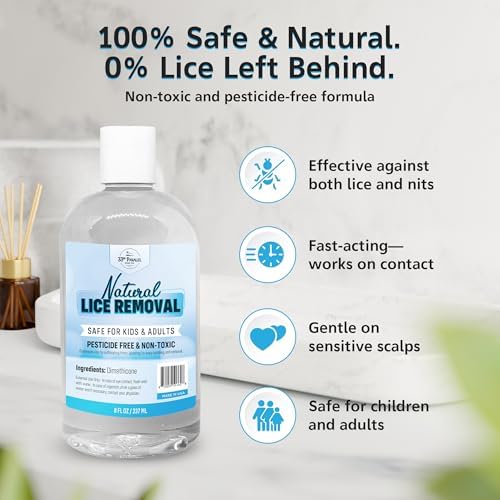 Close up of 33rd Parallel Soap Co. Natural Lice Treatment label