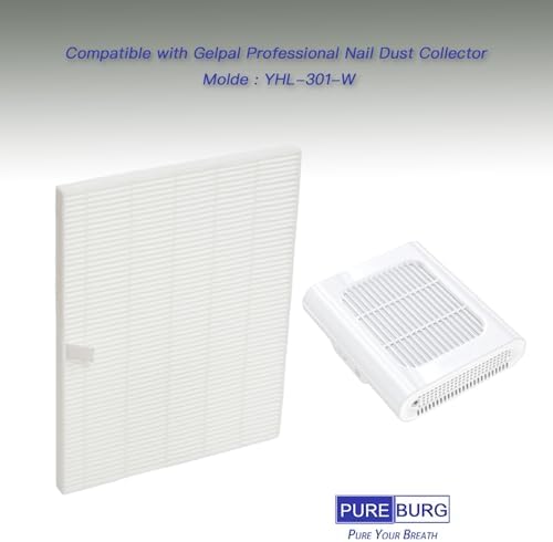 Six pack set of Pureburg nail dust collector replacement filters