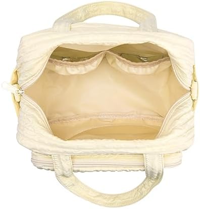 Lushandy diaper bag worn as a crossbody by a parent