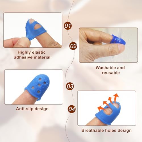 Medium size pink silicone finger protectors pack of 30 pieces