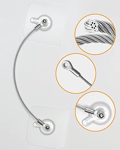 Close up of the twelve inch heavy duty no drill anti tip safety strap mechanism.
