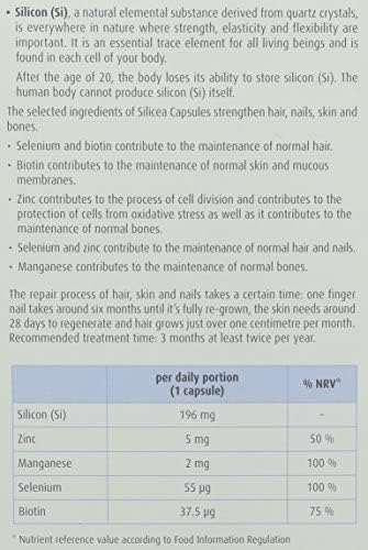 Hair capsules for hair growth and thickness featuring pure mineral silica