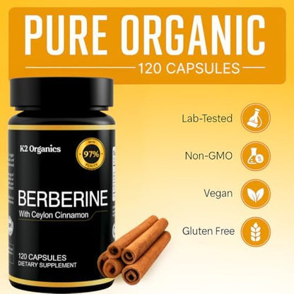 K2 Organics dietary supplement 120 count bottle