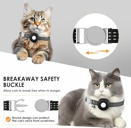 Hongtop H cat collar showing adjustable nylon strap