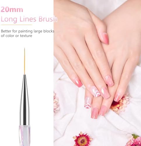 Top view of Teoyall precision drawing brushes for gel polish