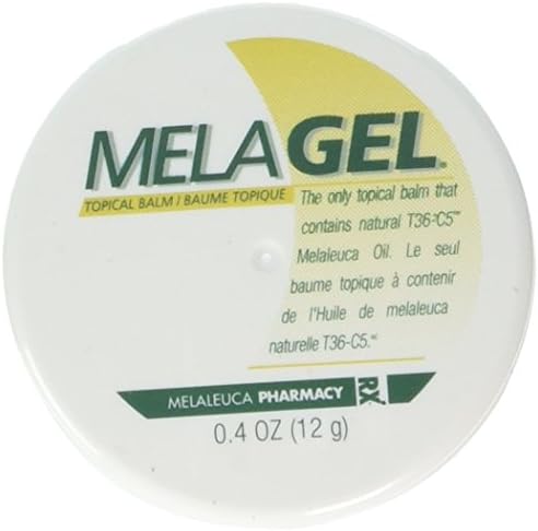 Melaleuca MelaGel Topical Balm 0.4 ounce disk front view for skin relief