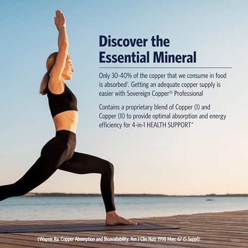 Sovereign Copper professional strength liquid mineral supplement bottle standing upright on a clean surface.