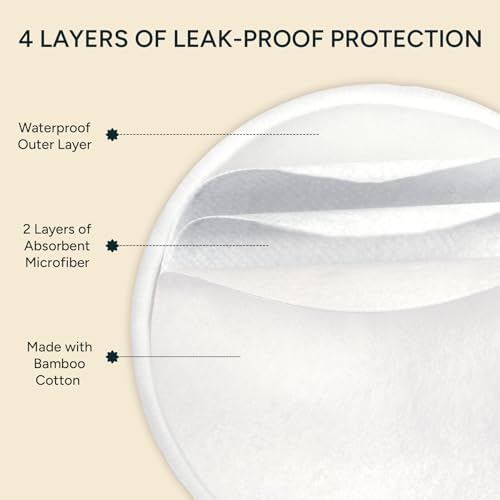 Nintara Baby nursing pads pack of 6 with mesh laundry bag