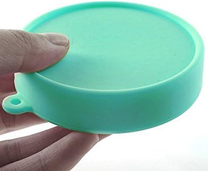 Lucky Clover portable sky blue cup shown in both expanded and folded states.