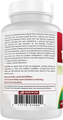 Best Naturals Tri-Amino tablets bottle on white background