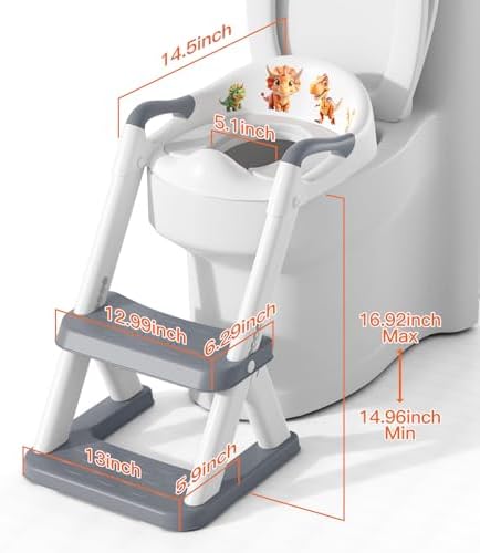 SKYROKU baby toilet seat with soft replaceable PVC cushion and splash guard