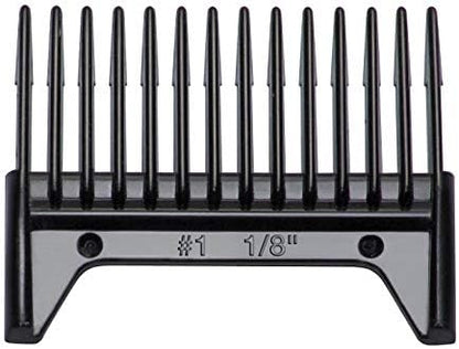 Close up of Oster guide comb snap-on attachment mechanism