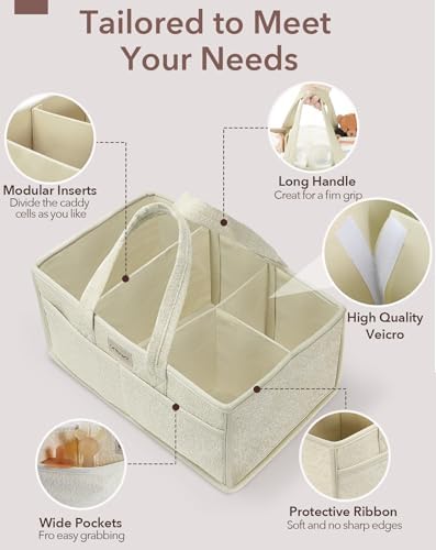 Urmywo diaper station organizer with baby essentials inside